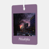 Winter Sunset Philadelphia Ornament (Vorderseite links)