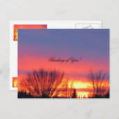 Winter Sunset Postcard Postkarte (Vorne/Hinten)