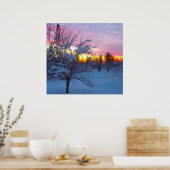 Winter Sunset Poster (Küche)
