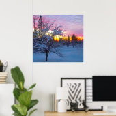 Winter Sunset Poster (Heimbüro)
