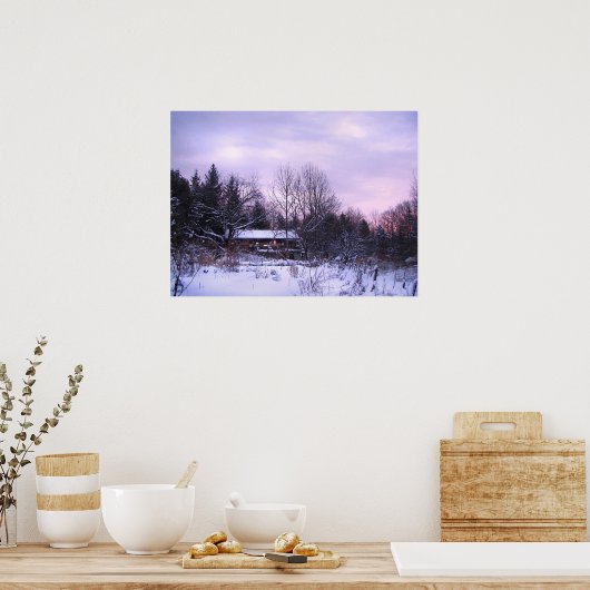 Winter Sunset Poster (Küche)
