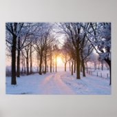 Winter Sunset Poster (Vorne)