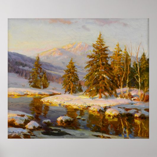 Winter Sunset Poster (Vorne)