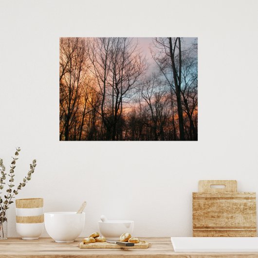 Winter Sunset Poster (Küche)
