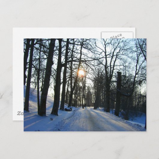 Winter Sunset - Postkarte (Vorne/Hinten)