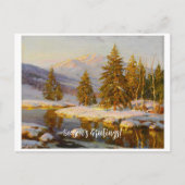Winter Sunset Postkarte (Vorderseite)