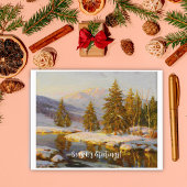 Winter Sunset Postkarte