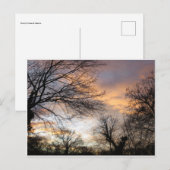Winter Sunset Postkarte (Vorne/Hinten)
