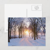 Winter Sunset Postkarte (Vorne/Hinten)