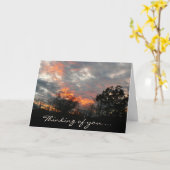 Winter Sunset Thinking Karte (Gelbe Blume)