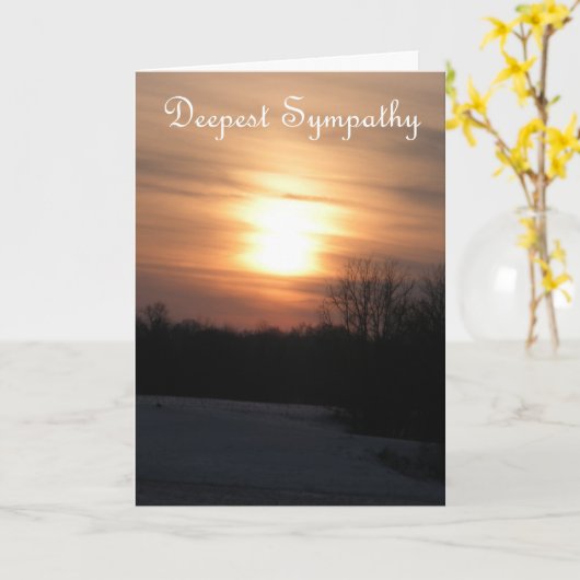 Winter Sunset - Tieftes Beileid Karte (Gelbe Blume)