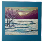 Winter Sunset Tile Fliese (Vorderseite)