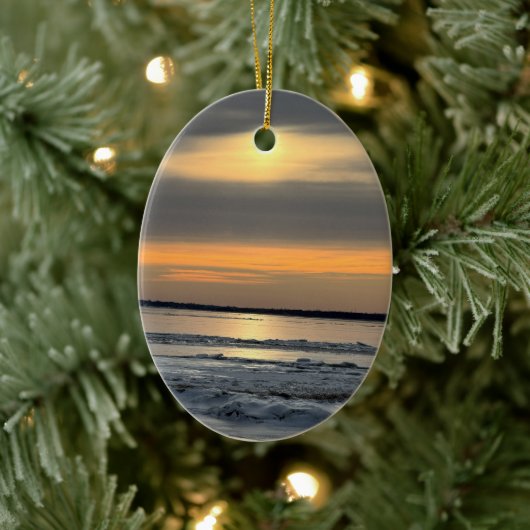 Winter Sunset Waterscape Ornament (Baum)