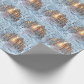 Winter Sunset White Birch Forest Geschenkpapier (Ecke)