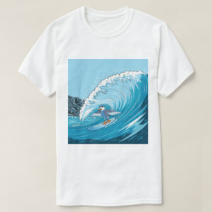 Winter-Surfer-Möwe, Möwe Surft, Möwe T T-Shirt