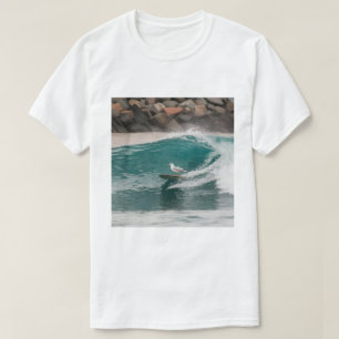 Winter-Surfer-Möwe, Möwe Surft, Möwe T T-Shirt