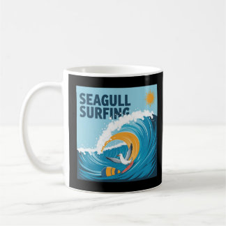 Winter Surfer Seagull, Seagull Surfen Kaffeetasse