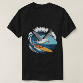 Winter Surfer Seagull, Seagull Surfen T-Shirt