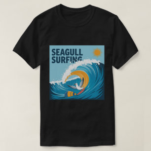 Winter Surfer Seagull, Seagull Surfen T-Shirt