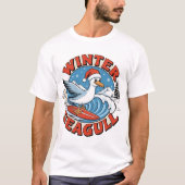 Winter Surfer Seagull T-Shirt (Vorderseite)