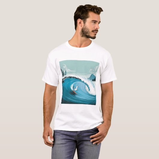Winter Surfer Seagull T-Shirt (Vorne ganz)