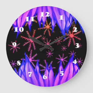 Winter-Süsse-Wanduhr Große Wanduhr