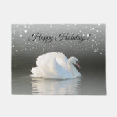 Winter Swan Happy Holidays Fußmatte (Vorderseite)