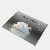 Winter Swan Welcome Doormat Fußmatte (Schrägansicht)