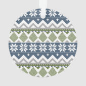Winter Sweater Acrylic Ornament (Rückseite)