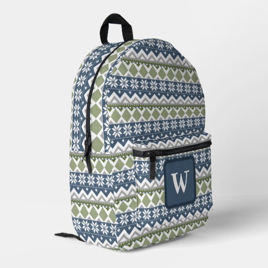 Winter Sweater Bedruckter Rucksack (Rückseitige Ecke links)