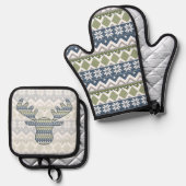 Winter Sweater Ofenhandschuh & Topflappen-Set (Vorderseite/Rückseite)