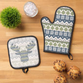 Winter Sweater Ofenhandschuh & Topflappen-Set (Oben Unten)