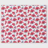 Winter Sweater Red Blue White Christmas Geschenkpapier (Flach)