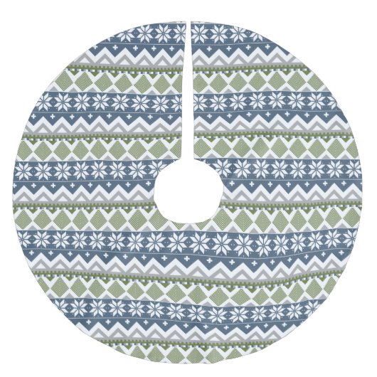 Winter Sweater Tree Skirt Polyester Weihnachtsbaumdecke (Vorderseite)