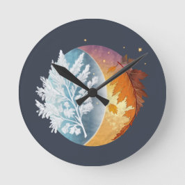 Winter Syncope Runde Wanduhr