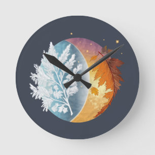 Winter Syncope Runde Wanduhr