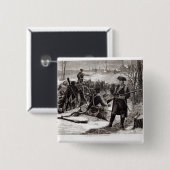 Winter-Szene am kontinentalen Armee-Lager Button (Vorne & Hinten)