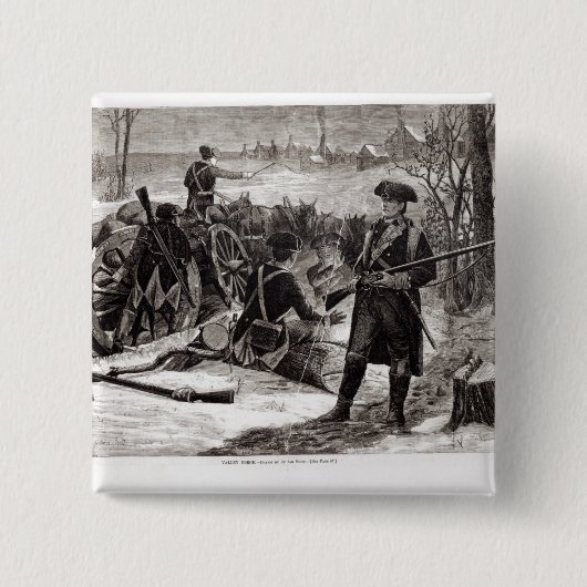 Winter-Szene am kontinentalen Armee-Lager Button (Vorderseite)