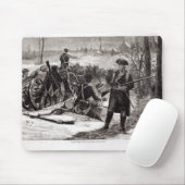 Winter-Szene am kontinentalen Armee-Lager Mousepad (Mit Mouse)