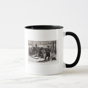 Winter-Szene am kontinentalen Armee-Lager Tasse