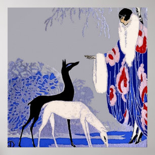 “Winter-Szene” Art Deco von George Barbier Poster