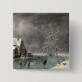 Winter-Szene Button (Vorderseite)