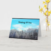 Winter-Szene, die an Sie denkt Karte (Gelbe Blume)