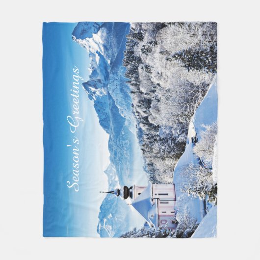 Winter-Szene Fleecedecke (Vorderseite)