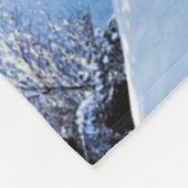 Winter-Szene Fleecedecke (Ecke)