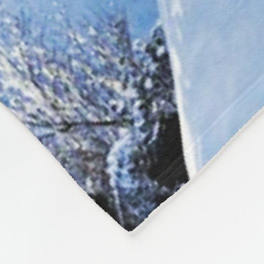 Winter-Szene Fleecedecke (Ecke)