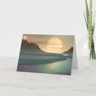 Winter-Szene für Sonnenwende Feiertagskarte