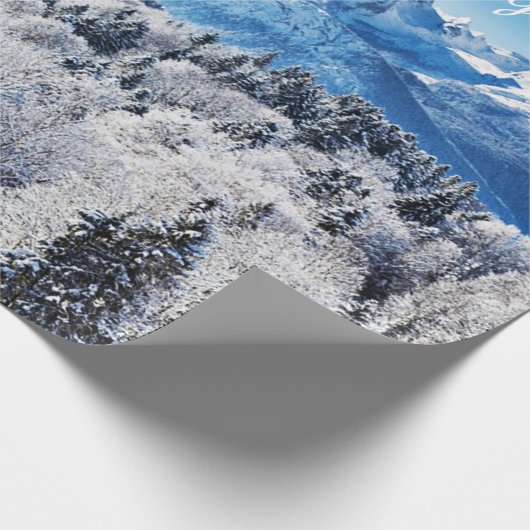Winter-Szene Geschenkpapier (Ecke)