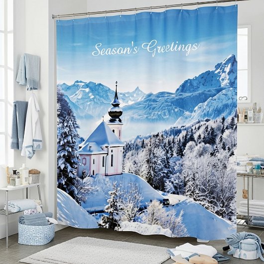 Winter Szene individuell  Duschvorhang