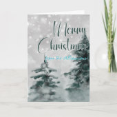 Winter Szene John 1:29 Lamm Gottes Weihnachten Karte (Vorderseite)